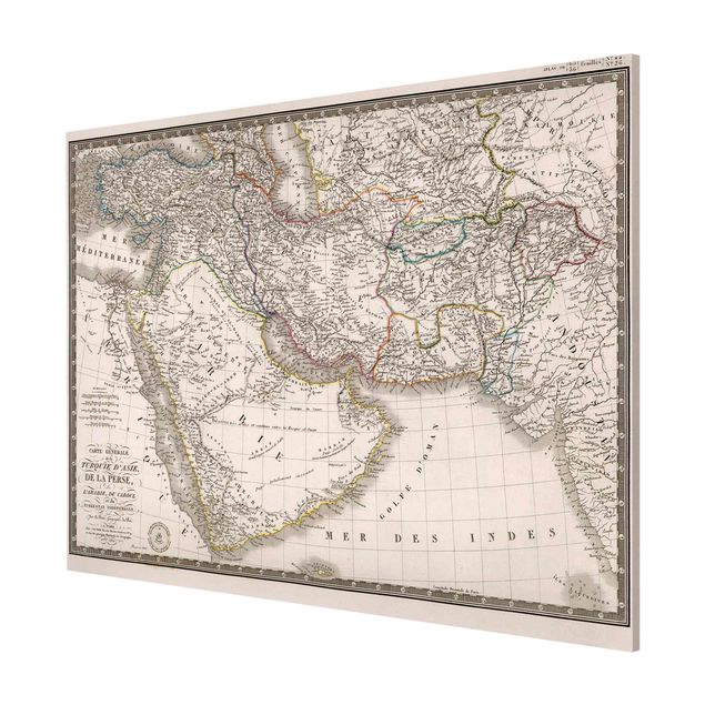 Magnettavler ordsprog Vintage Map In The Middle East