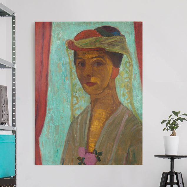Kunst stilarter ekspressionisme Paula Modersohn-Becker - Self-Portrait with a Hat and Veil