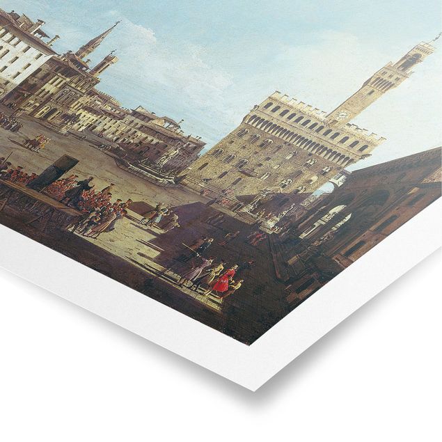 Kunst stilarter Bernardo Bellotto - The Piazza della Signoria in Florence