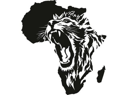 Wallstickers lions No.CG135 Africa's heart