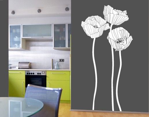 Wallstickers No.UL87 poppies group