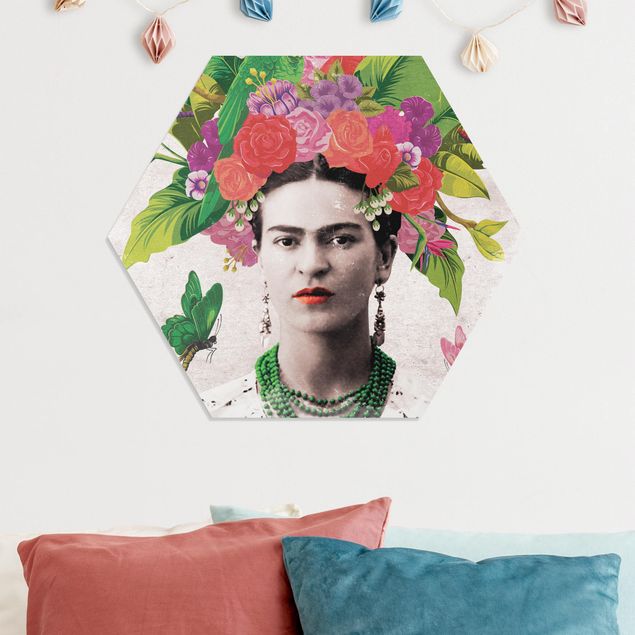 Billeder sommerfugle Frida Kahlo - Flower Portrait