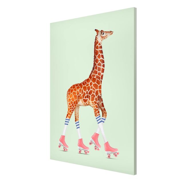 Billeder giraffer Giraffe With Roller Skates