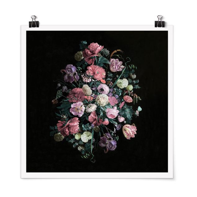 Plakater blomster Jan Davidsz De Heem - Dark Flower Bouquet