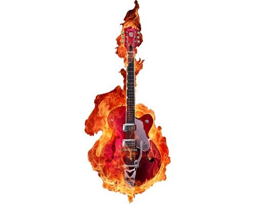 Selvklæbende folier Guitar In Flames