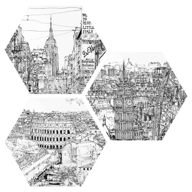Billeder arkitektur og skyline City Studies - New York - London - Rome