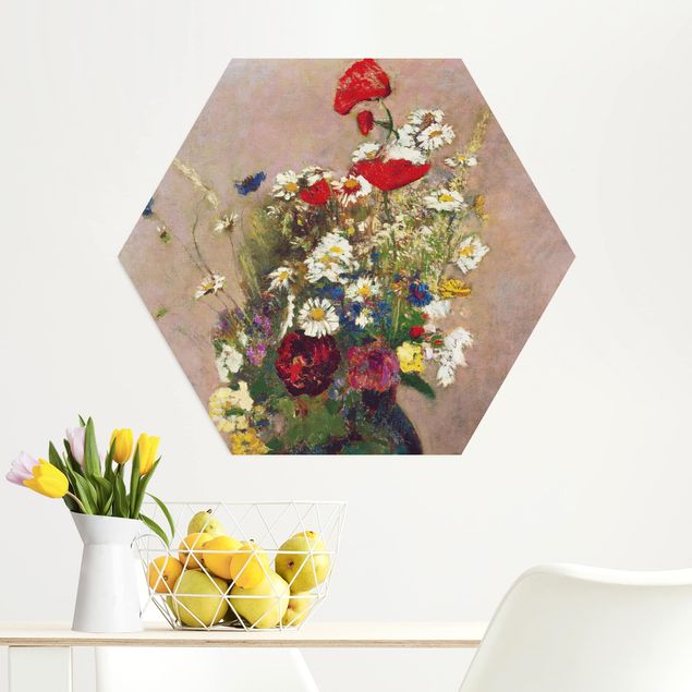 køkken dekorationer Odilon Redon - Flower Vase with Poppies