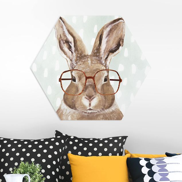 Børneværelse deco Animals With Glasses - Rabbit
