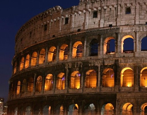 Flise klistermærker Colosseum in Rome at night