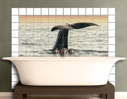 køkken dekorationer Diving Whale