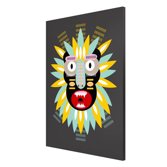 Billeder kunsttryk Collage Ethnic Mask - King Kong