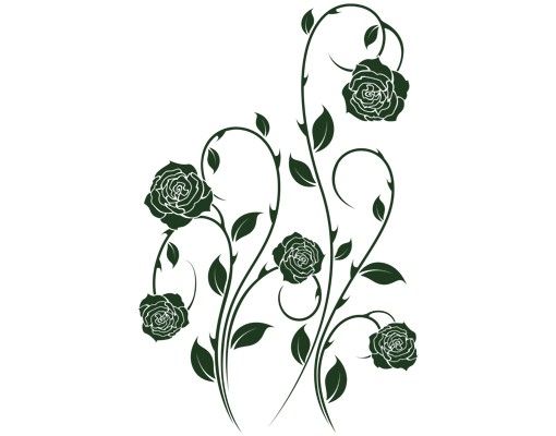 Wallstickers roser No.IS74 Rose Tendril