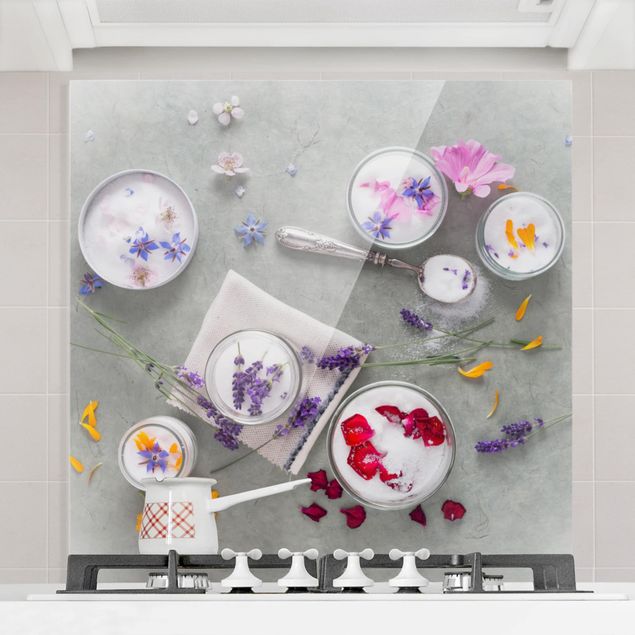 køkken dekorationer Edible Flowers With Lavender Sugar