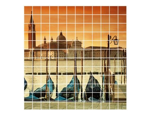 Flise klistermærker Gondolas In Venice