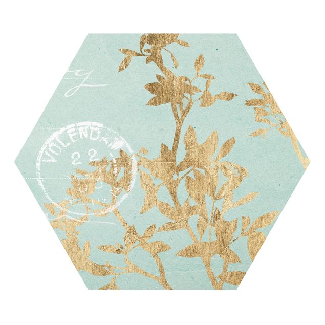 Forex Golden Leaves On Turquoise II