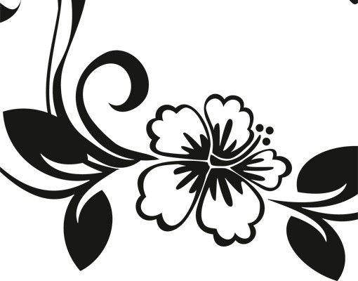 Wallstickers blomster No.CA10 Dream of Hibiscus