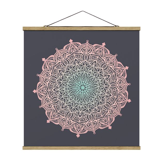 Billeder mønstre Mandala Ornament In Rose And Blue