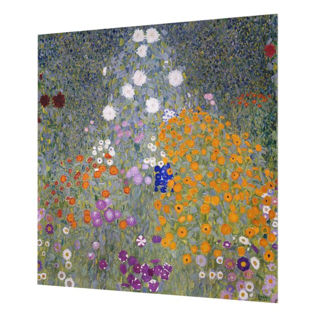 Stænkplader glas Gustav Klimt - Cottage Garden
