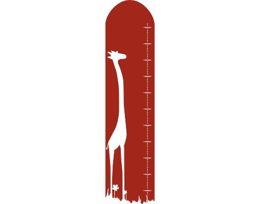 Wallstickers målestave No.DS43 Measuring staff Giraffe