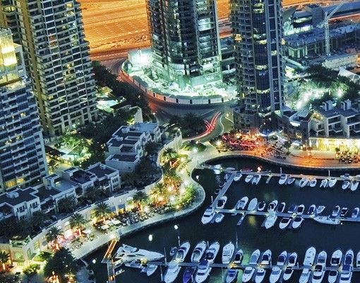 Flise klistermærker Dubai Marina At Night