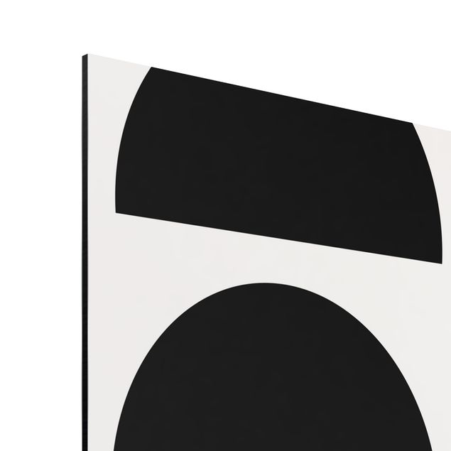Billeder sort og hvid Geometrical Semicircle II