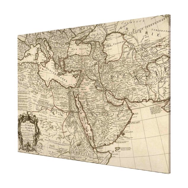 Magnettavler ordsprog Vintage Map The Middle East