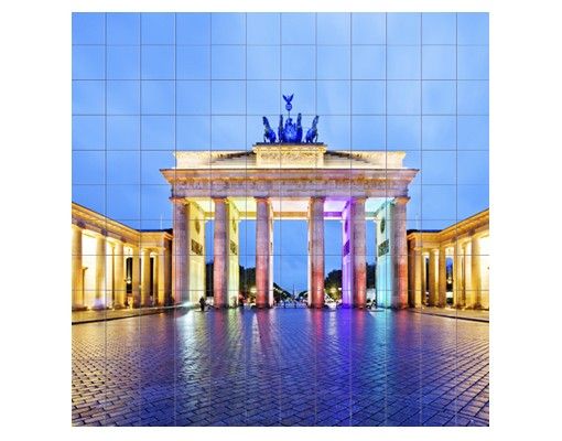 Flise klistermærker Illuminated Brandenburg Gate