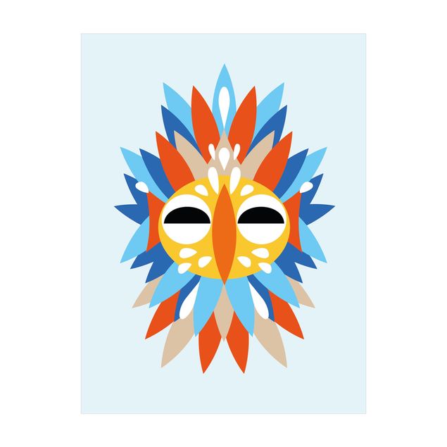 Store tæpper Collage Ethnic Mask - Parrot