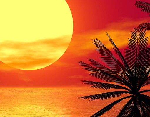 Flise klistermærker Caribbean sunset