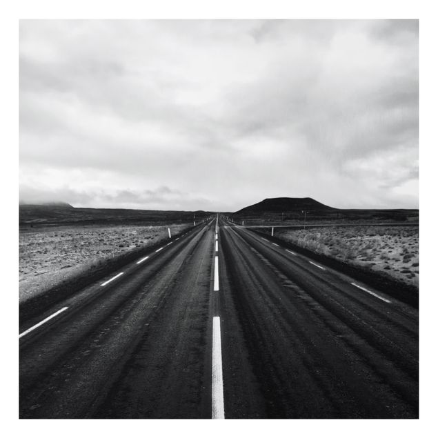 Billeder landskaber Straight Road In Iceland