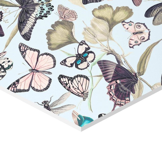 Billeder Andrea Haase Vintage Collage - Butterflies And Dragonflies