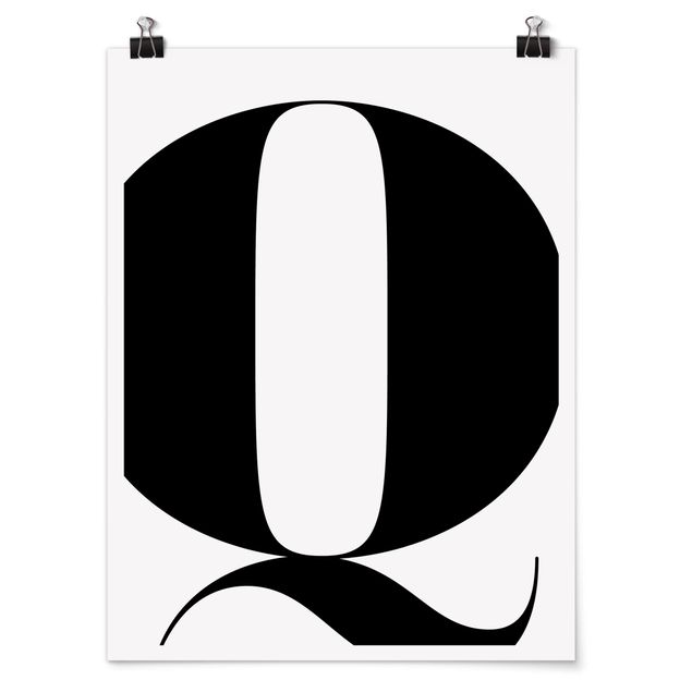 Plakater ordsprog Antiqua Letter Q
