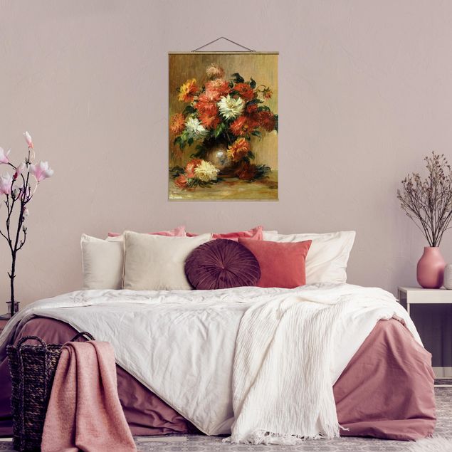 køkken dekorationer Auguste Renoir - Still Life with Dahlias