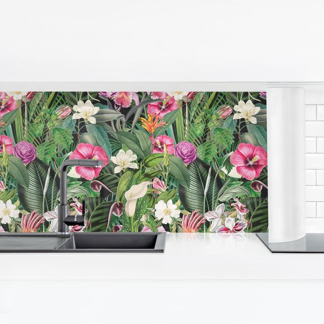 Stænkplader blomster Colourful Tropical Flowers Collage