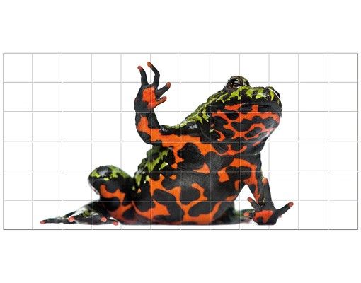 Flise klistermærker rød Fire-bellied Toad