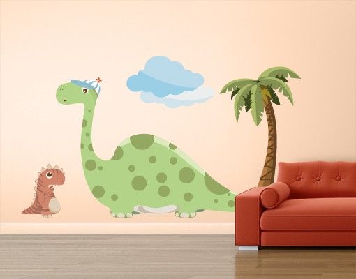 Wallstickers dinosaurier No.MW90 Dino Gang Tiny And Bronto