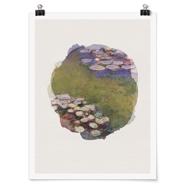 Billeder landskaber WaterColours - Claude Monet - Water Lilies