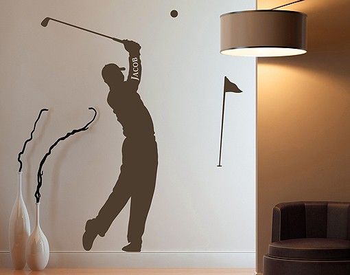 Wallstickers golf Wall Decal no.RS115 Customised text Golf