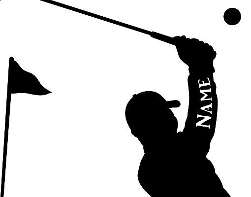 Wallstickers ordsprog Wall Decal no.RS115 Customised text Golf