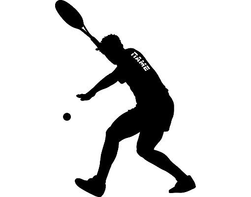 Børneværelse deco Wall Decal no.RS116 Customised text Tennis Player