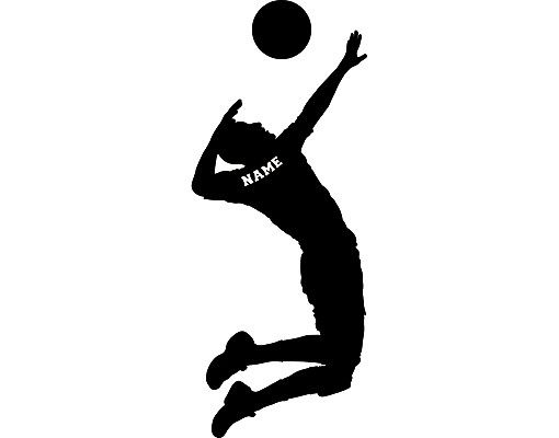 Wallstickers ordsprog Wall Decal no.RS124 Customised text Volleyball