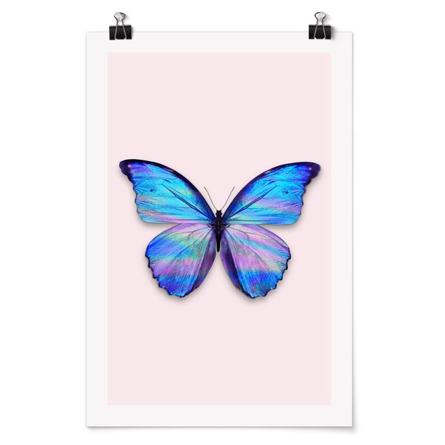 Plakater kunsttryk Holographic Butterfly