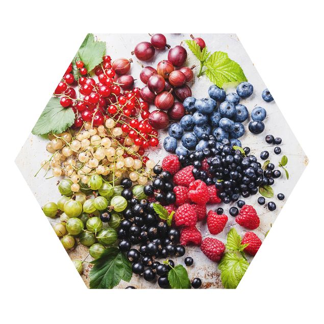 Billeder farvet Mixture Of Berries On Metal