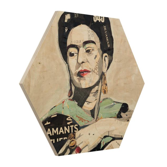 Sekskantede billeder Frida Kahlo - Collage No.4