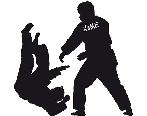 Wallstickers ordsprog No.RS130 Customised text Judo
