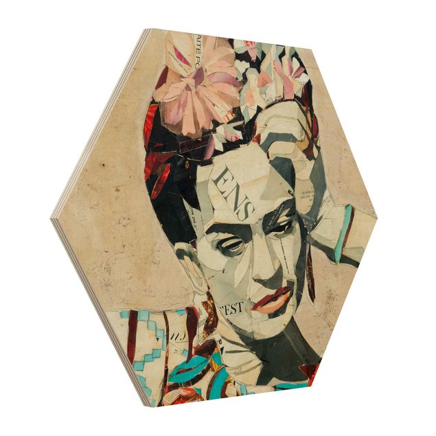 Sekskantede billeder Frida Kahlo - Collage No.1