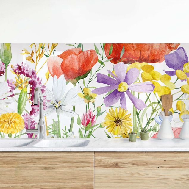 køkken dekorationer Watercolour Flowers