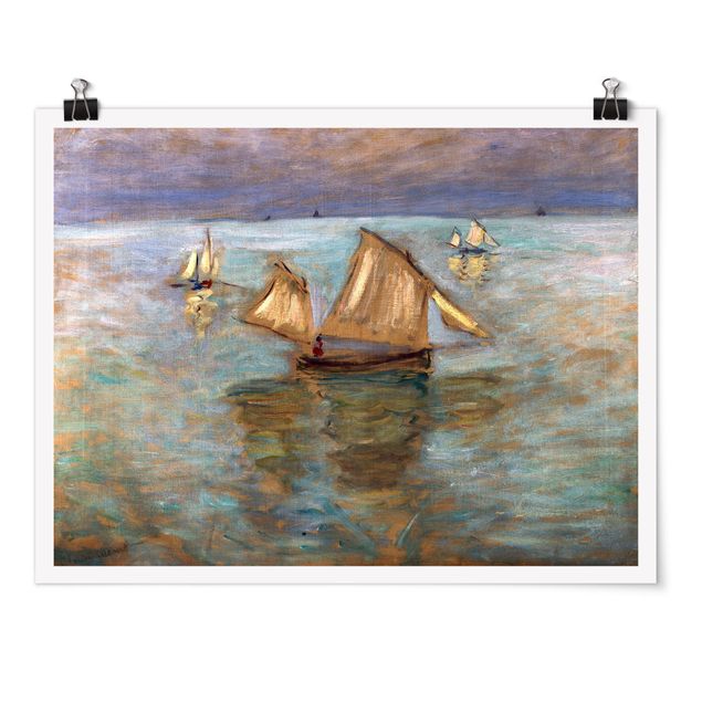 Kunst stilarter Claude Monet - Fishing Boats Near Pourville