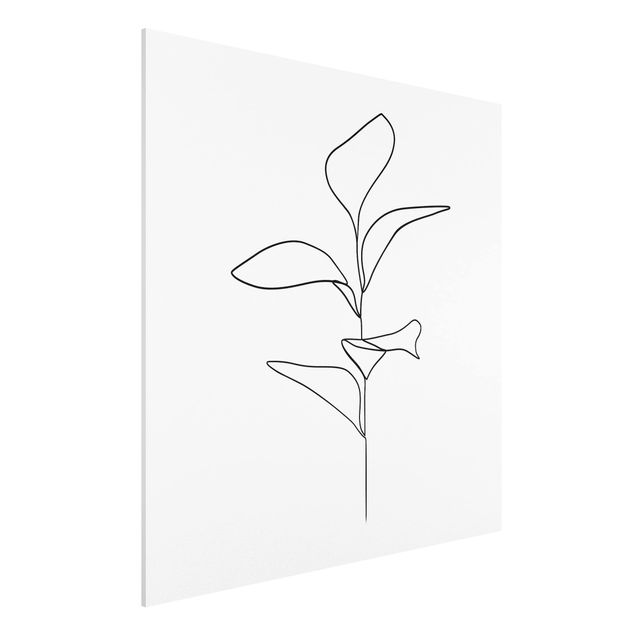 Kunst stilarter Line Art Plant Leaves Black And White