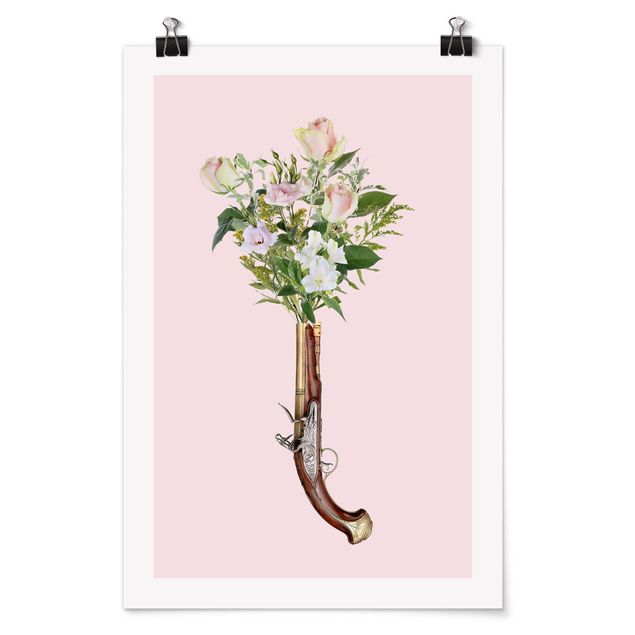 Plakater kunsttryk Pistol With Flowers